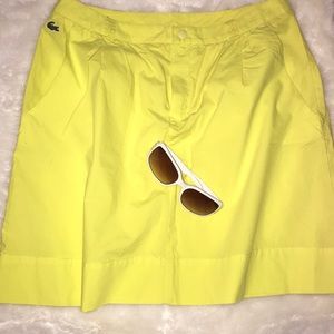 Lacoste Bright Yellow Mini Skirt/Swim Cover  36/4
